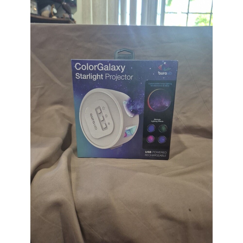 New AURA LED Color Galaxy Starlight Projector Night Light USB Powered Kids Room